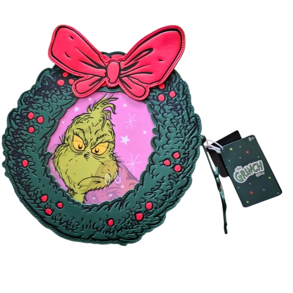 Grinch Wreath Womans Bag with Red Strap - Picture 7 of 7
